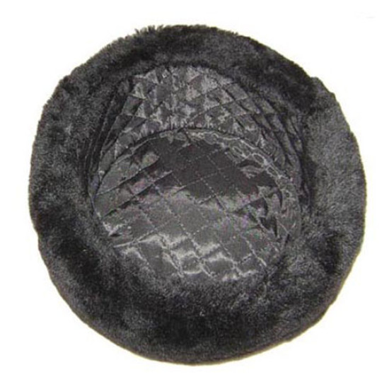Cappello Ushanka in pelle nera Capatins della Marina sovietica