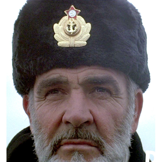 Cappello Ushanka in pelle nera Capatins della Marina sovietica