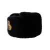 Sombrero de invierno Ushanka de cuero de la flota de la Armada rusa