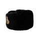 Sombrero de invierno Ushanka de cuero de la flota naval soviética