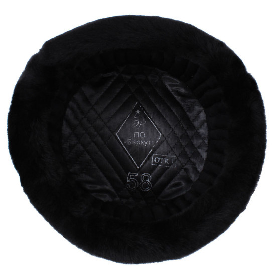 Sombrero de invierno Ushanka de cuero de la flota naval soviética