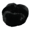Sombrero de invierno de piel de conejo negro estilo soviético Ushanka con orejeras
