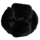 Ushanka Soviet style black rabbit fur winter hat with ear flaps