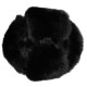 Sombrero de invierno de piel de conejo negro estilo soviético Ushanka con orejeras