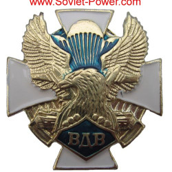 Ejército ruso insignia PARATROOPER Fuerza Aérea cruz blanca VDV