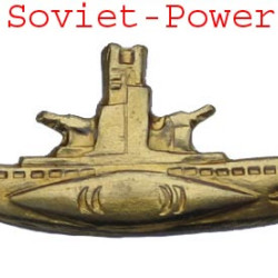 Soviet Golden SUBMARINE COMMANDER Metal BADGE Navy USSR