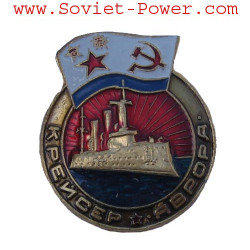 BADGE DE NAVIRE Soviétique "CRUISER AURORA" Flotte Navale URSS