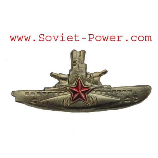 Soviet Golden SUBMARINE COMMANDER badge Navy USSR Fleet