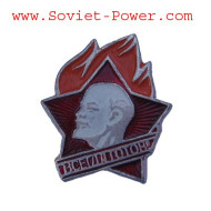 Rivoluzione sovietica Metal BADGE con Lenin SEMPRE PRONTO
