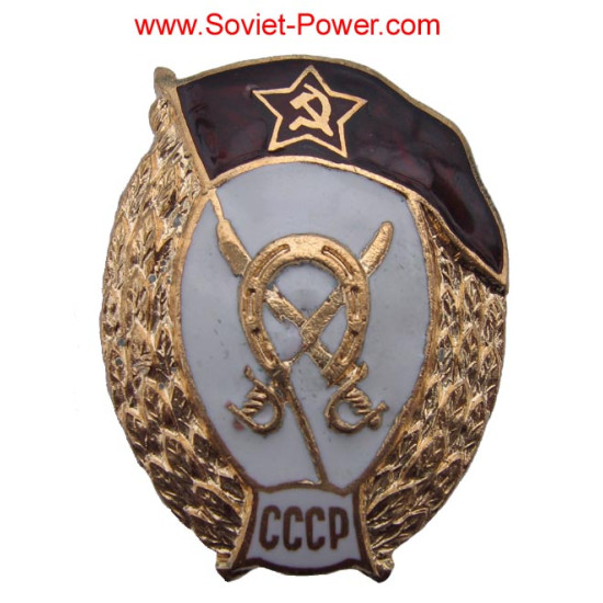 Soviet HIGH CAVALRY SCHOOL Badge USSR Military Red Star