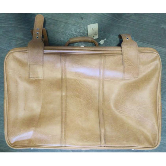 Valise en cuir vintage VEB Kofferfabrik Kindelbrück Koffer