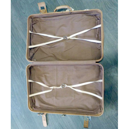 Valise en cuir vintage VEB Kofferfabrik Kindelbrück Koffer