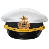 Marine Flotte Büro Visier Hut weiß Russisch VMF