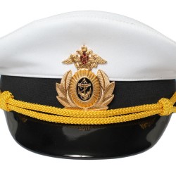 Flota de la armada Oficina visera sombrero blanco ruso VMF