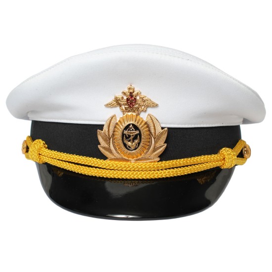 Marine Flotte Büro Visier Hut weiß Russisch VMF