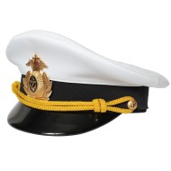 Flota de la armada Oficina visera sombrero blanco ruso VMF