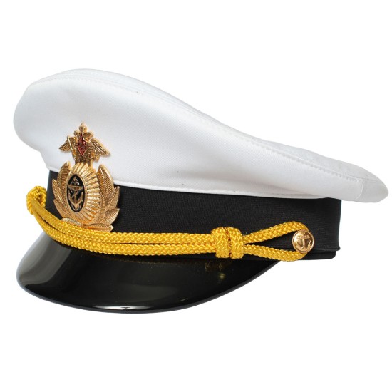 Flota de la armada Oficina visera sombrero blanco ruso VMF