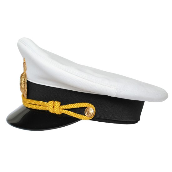 Marine flotte bureau visière chapeau blanc russe VMF