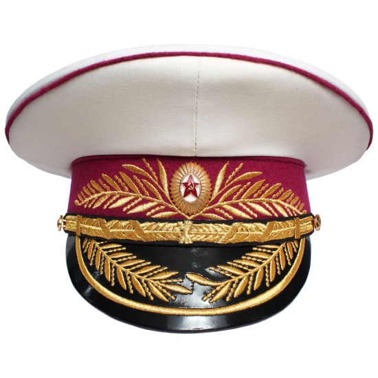 Sovietico / russo generali MVD Ministero della giustizia militare cappello bianco parata