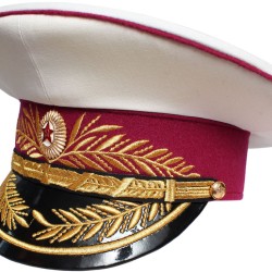 Soviet / Russian MVD Generals Ministry of Military Justice parade white hat