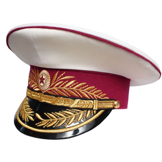 Soviet / Russian MVD Generals Ministry of Military Justice parade white hat