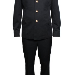 Uniforme militar negro de la marina de guerra rusa de suboficial