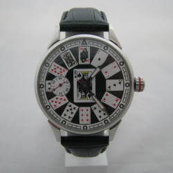 Molniya Soviet vintage wristwatch with Playing Cards