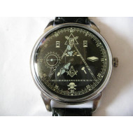 Soviet wrist watch Molnija Masonic symbols USSR original clock 