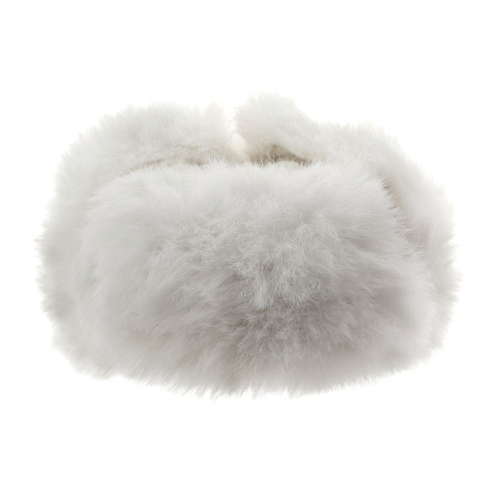 Coniglio bianco pelliccia inverno morbido paraorecchie cappello Ushanka