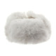 White rabbit fur fluffy winter hat ushanka