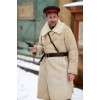 Soviet camoscio pelle soprabito generali lungo cappotto