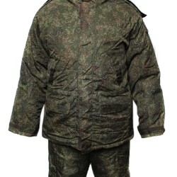 Ruso general extra caliente doble chaqueta invierno camuflaje uniforme 56