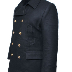 Sowjetische Marine Matrosen Mantel schwarz Marineflotte warme Winter Pea Jacket