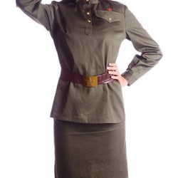 Soviet Army woman Officer female uniform with hat