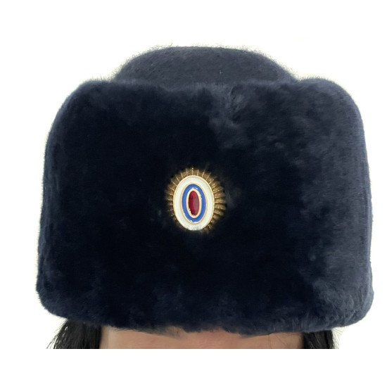 Soviet woman Police special winter service hat ushanka female