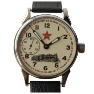 Montre-bracelet mécanique russe MOLNIJA horloge ferroviaire