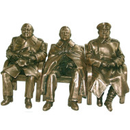 "The Big Three" Conference bronze of Stalin, Roosevelt & Churchill