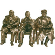 "Los tres grandes" Conferencia bronce de Stalin, Roosevelt y Churchill