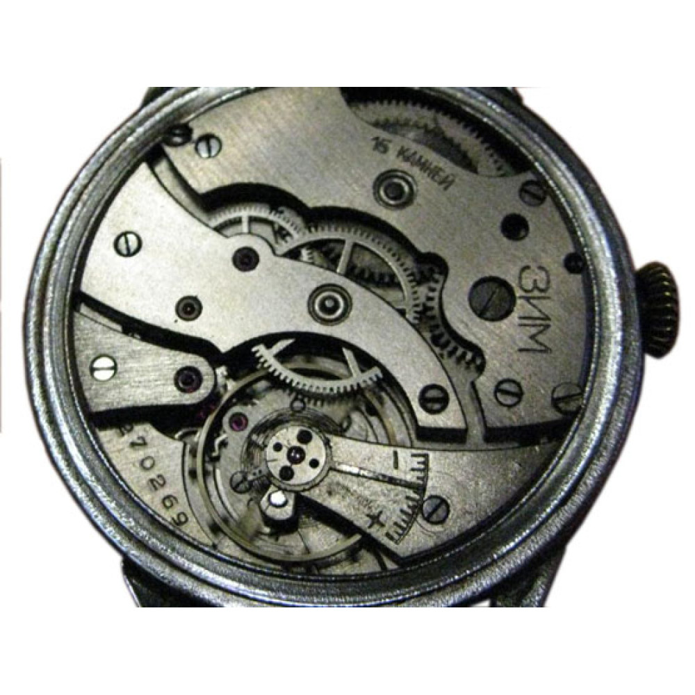Montre Zim Homme Vintage URSS Années 1950 - Mouvement Mécanique Manuel - Cadre Ovale - Fonctionne