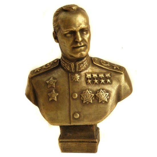 元帥ジューコフのロシアの青銅ソビエトバスト