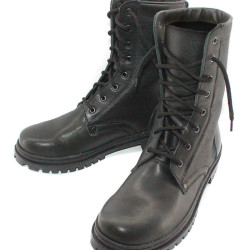 Hohe Airsoft-Stiefel aus schwarzem Leder