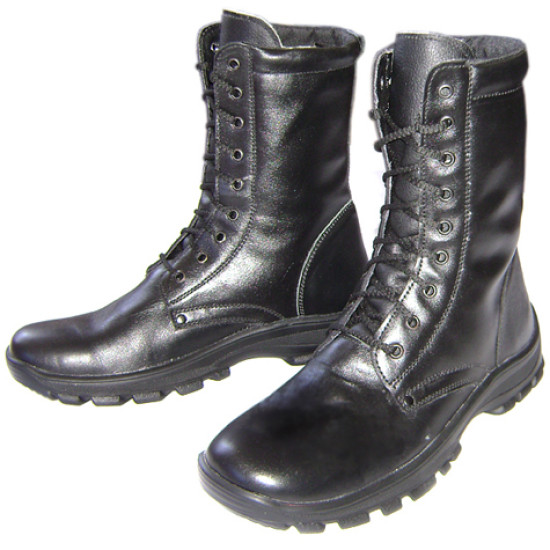 Botas de cuero de invierno Airsoft con piel