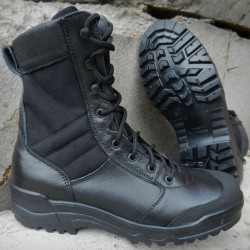 Airsoft tactical boots G.R.O.M. black leather