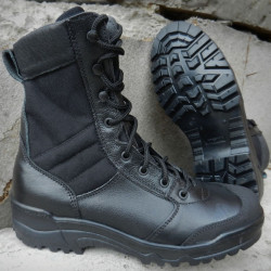 Airsoft-Taktikstiefel G.R.O.M. schwarzes Leder