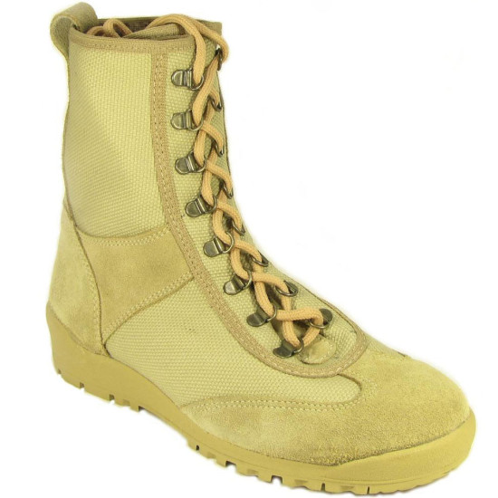 Botas tácticas de cuero Airsoft COBRA amarillas