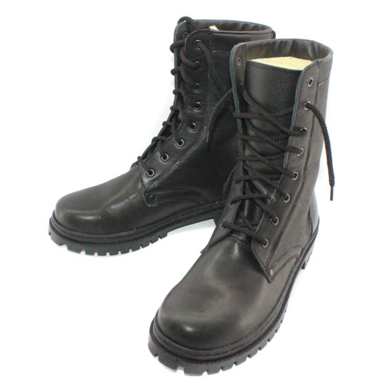 Botas de cuero de invierno Airsoft con piel