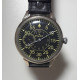 Reloj de pulsera soviético mecánico transparente Pilot Molnija con esfera negra Lightning