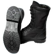 Bottes Airsoft en cuir noir Bottines hautes tactiques Soecial forces chaussures