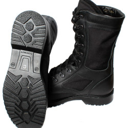 Bottes Airsoft en cuir noir Bottines hautes tactiques Soecial forces chaussures