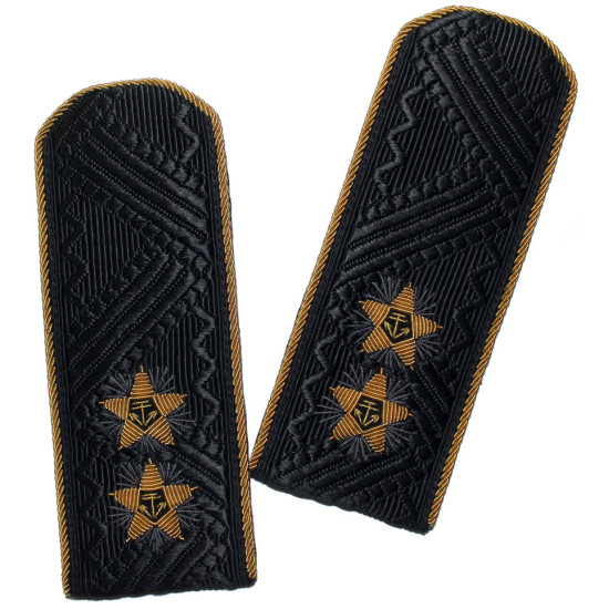 Black navy shoulder boards of Soviet Vice Admiral